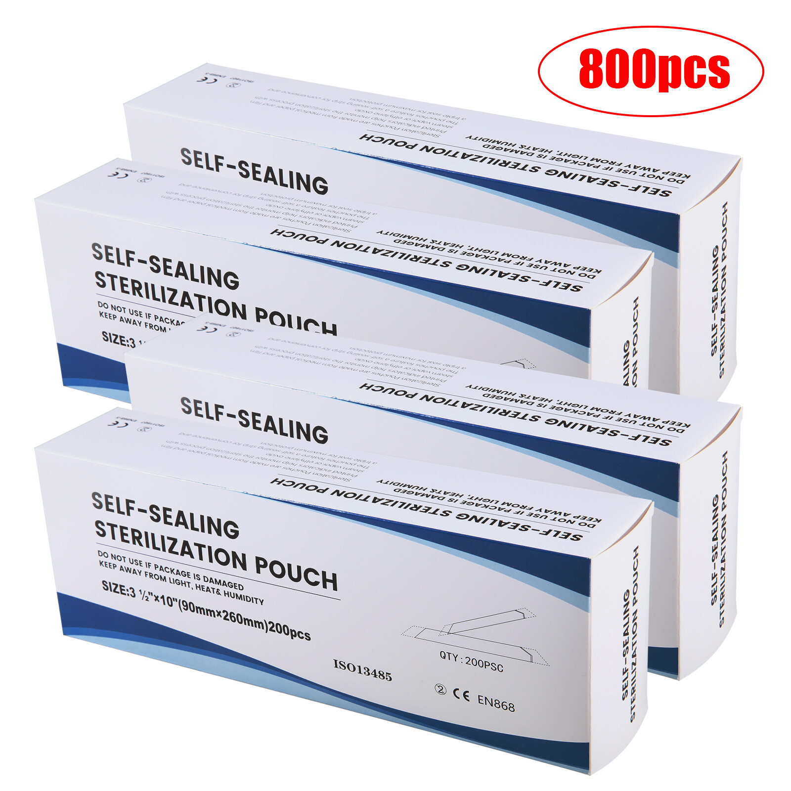 Dental Self Seal Sterilization Pouches Autoclave Sterilizer Bag,Tattoo Nail