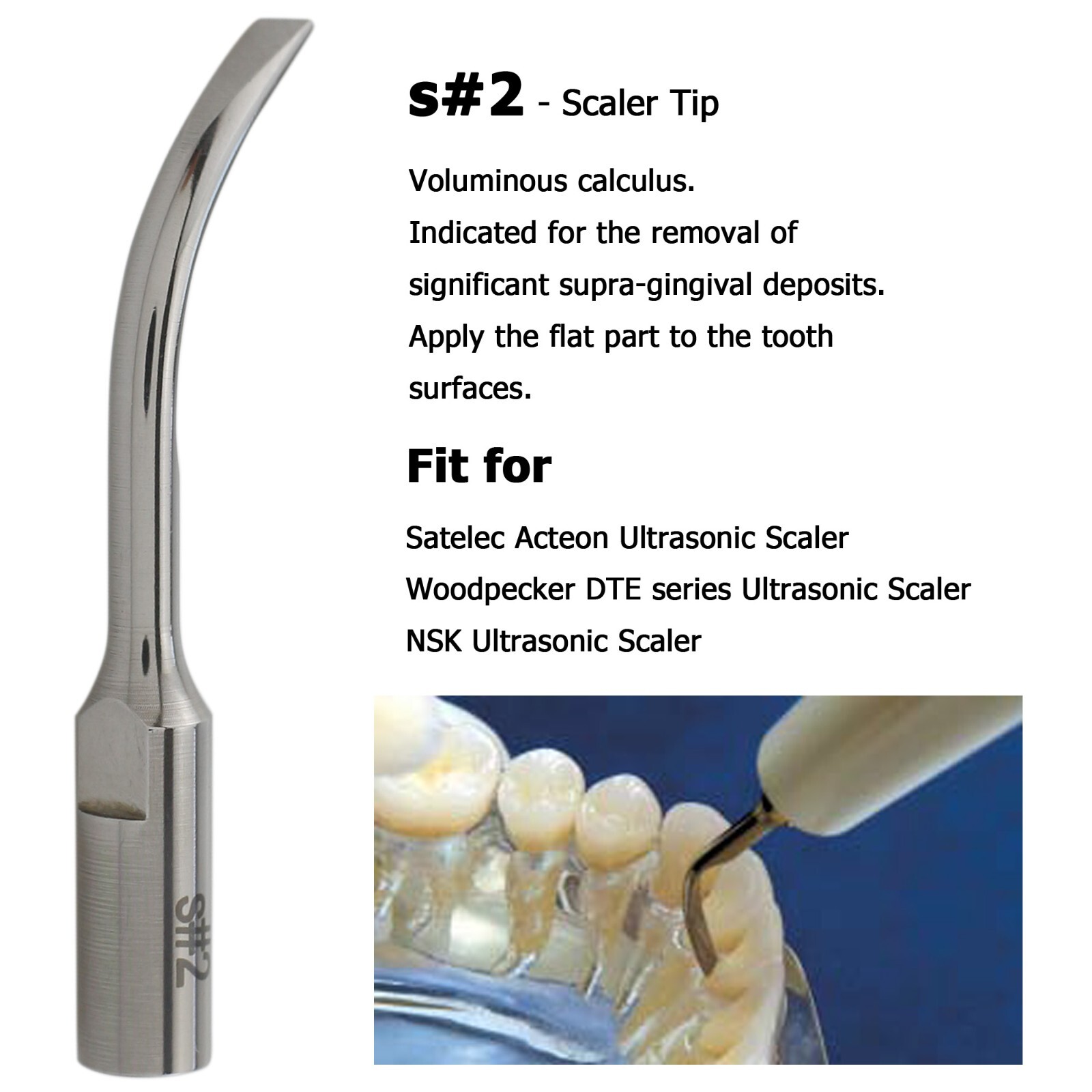 Satelec ACTEON NEWTRON Slim B LED Ultrasonic Scaler Handpiece Piezo Tips H3 1S