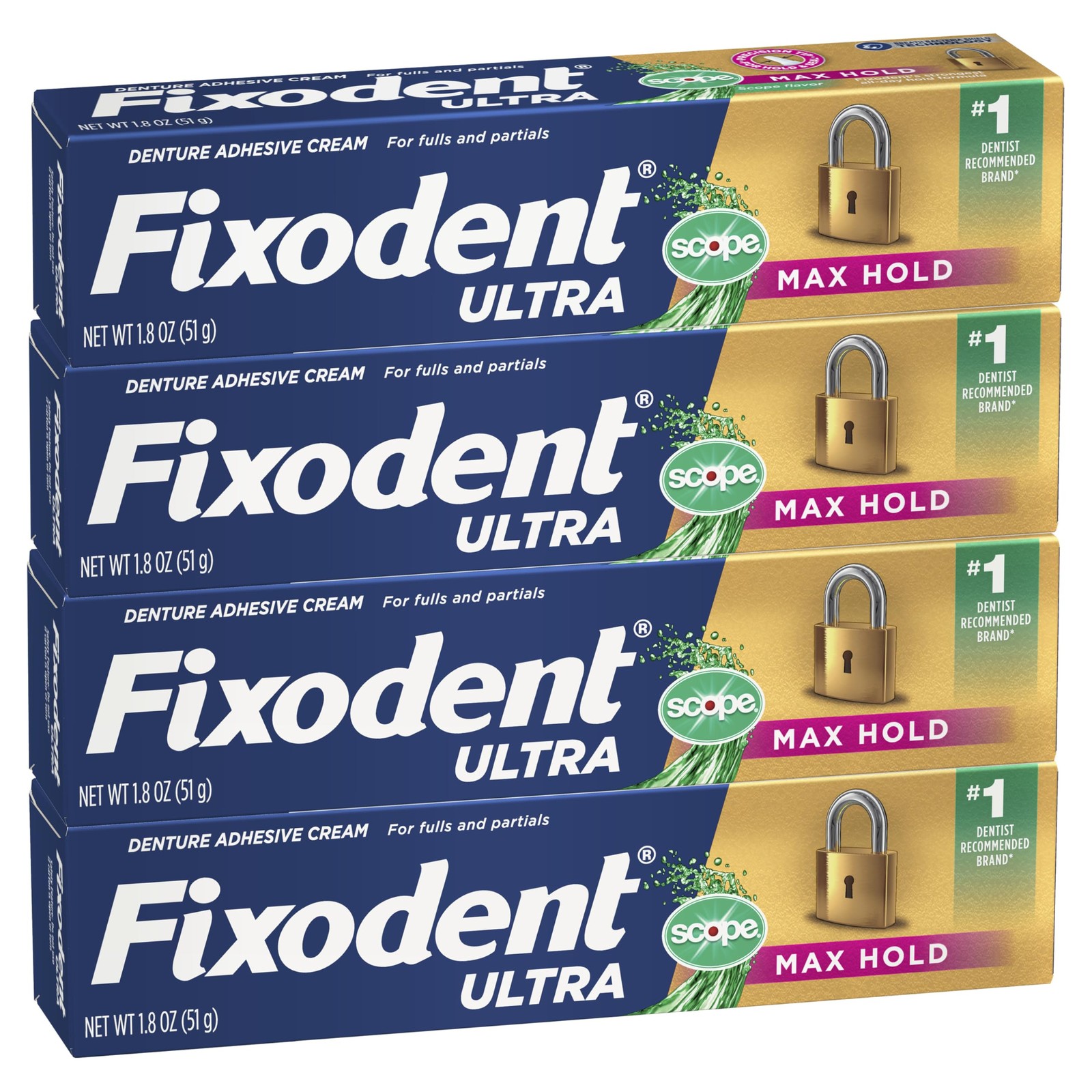 Ultra Max Hold Plus Scope Secure Denture Adhesive for Full and Partial…