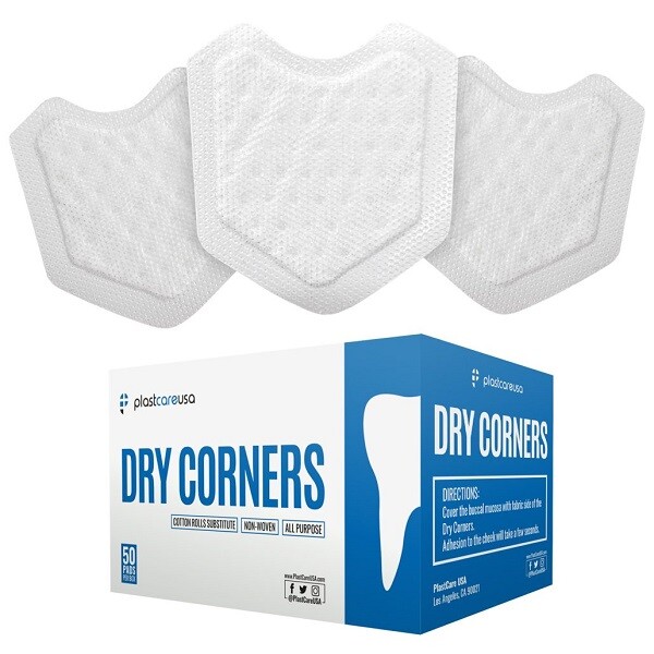 PlastcareUSA Dental Dry Corner Saliva Absorbents Cotton Roll Substitute Box/50