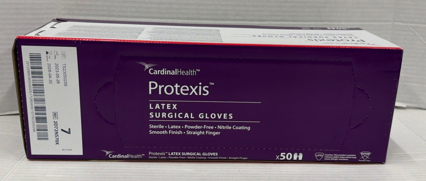 Protexis Latex Surgical Gloves Cardinal Health *50 Pair Box* Size 7 Exp 2023
