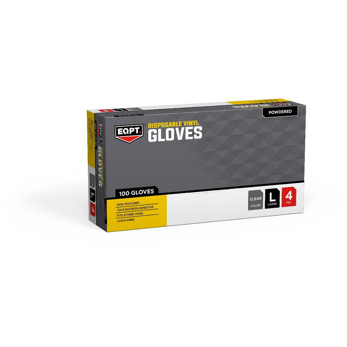 EQPT Vinyl gloves 100/box 1000/case (Large)