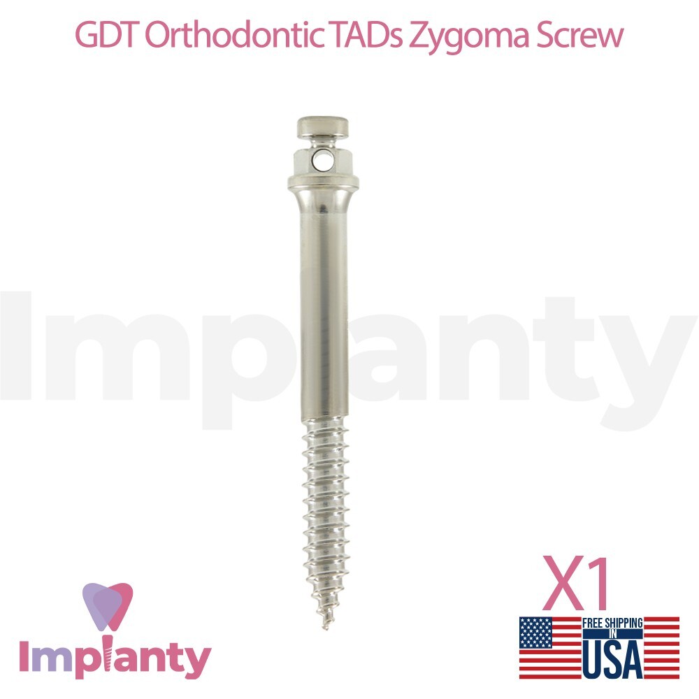 1x Dental Orth0dontic Zygomatic Micro Fixture TADs Titanium Screw Dentistry