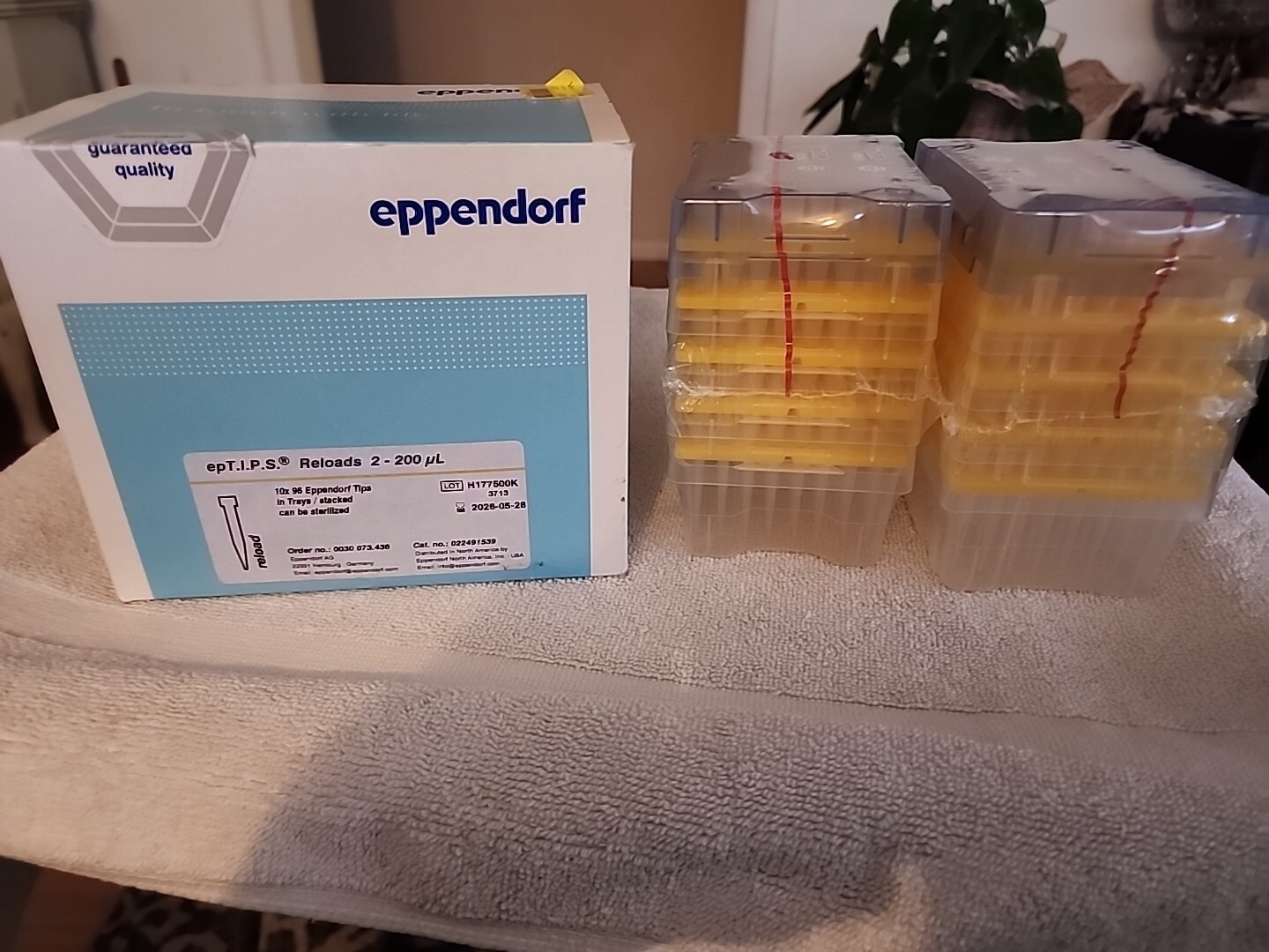 (960/Pk) EPPENDORF 10uL epT.I.P.S. Reload Pipette Tips 10×96 Trays H177500k