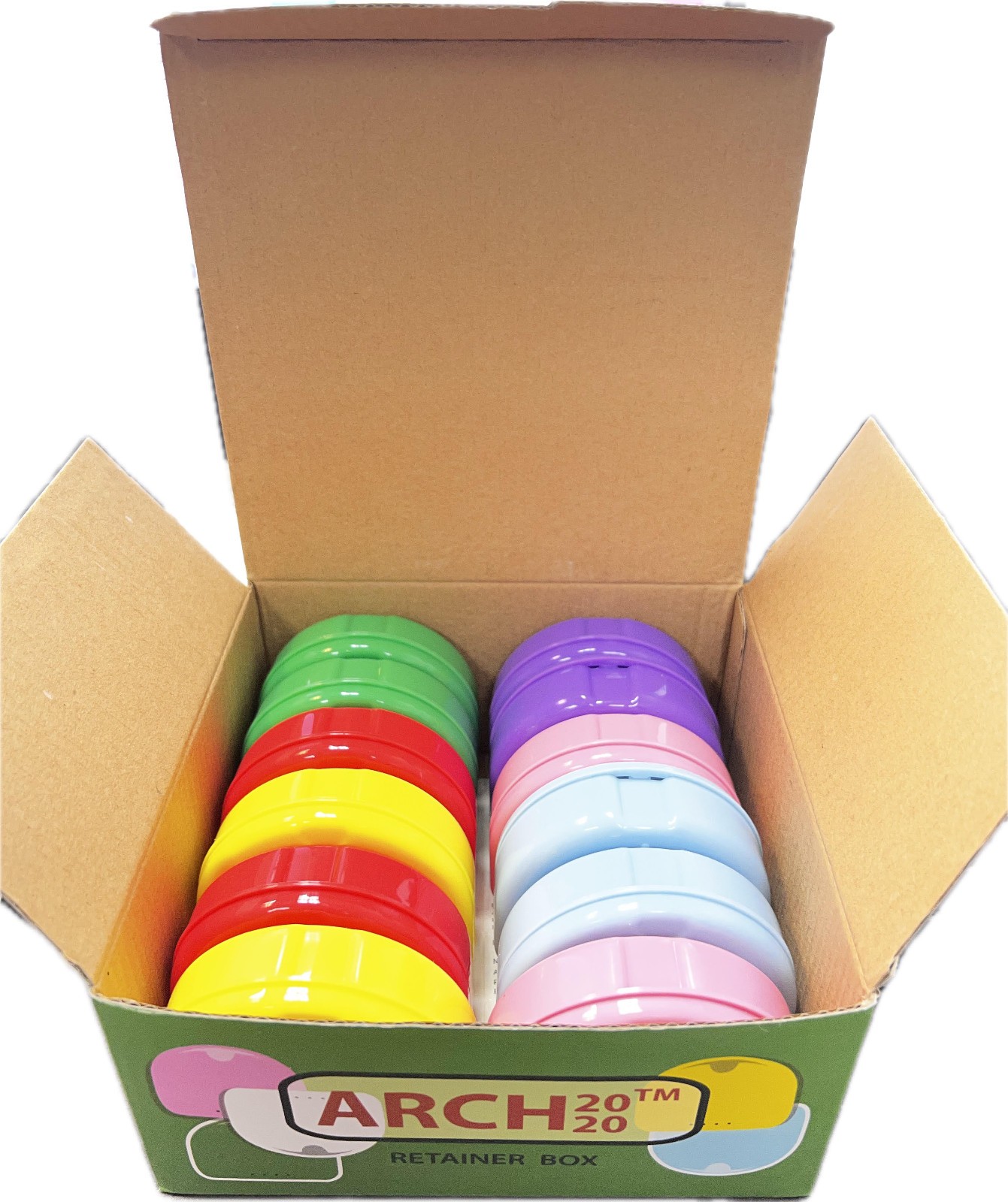 Up to 72 Dental ARCH Retainer Box Mouthguard Container Assorted