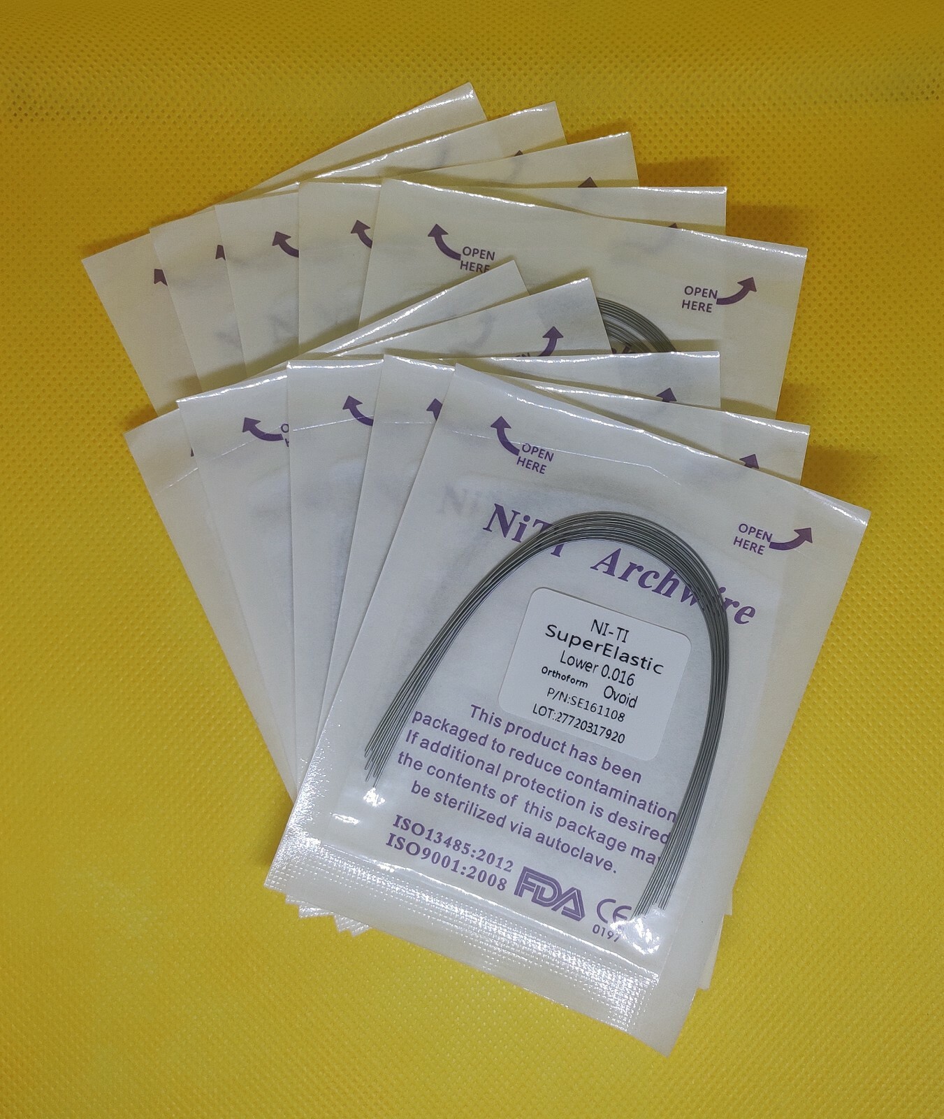 10Pack Dental Super Elastic NITI Arch Wires Orthodontic Round Ovoid/Natural Form