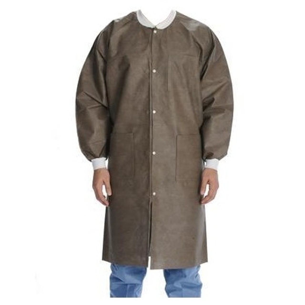 ValuMax 3660CF2XL ExtraSafe Lab Coats Coffee 2XL 10/Pk