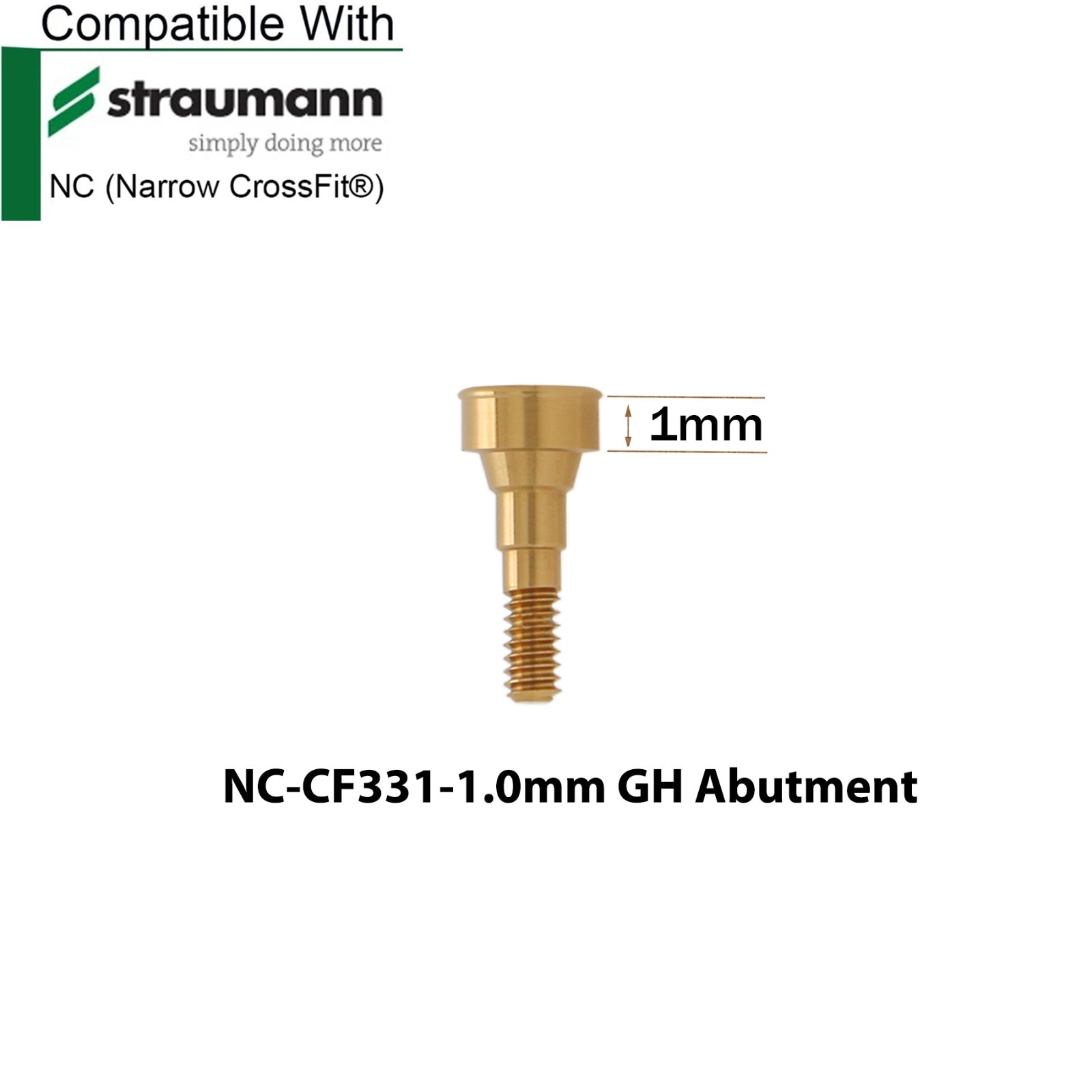 Fits Straumann ITI NC Dental Overdenture Locator Abutments 1-5mm & Male Caps Kit