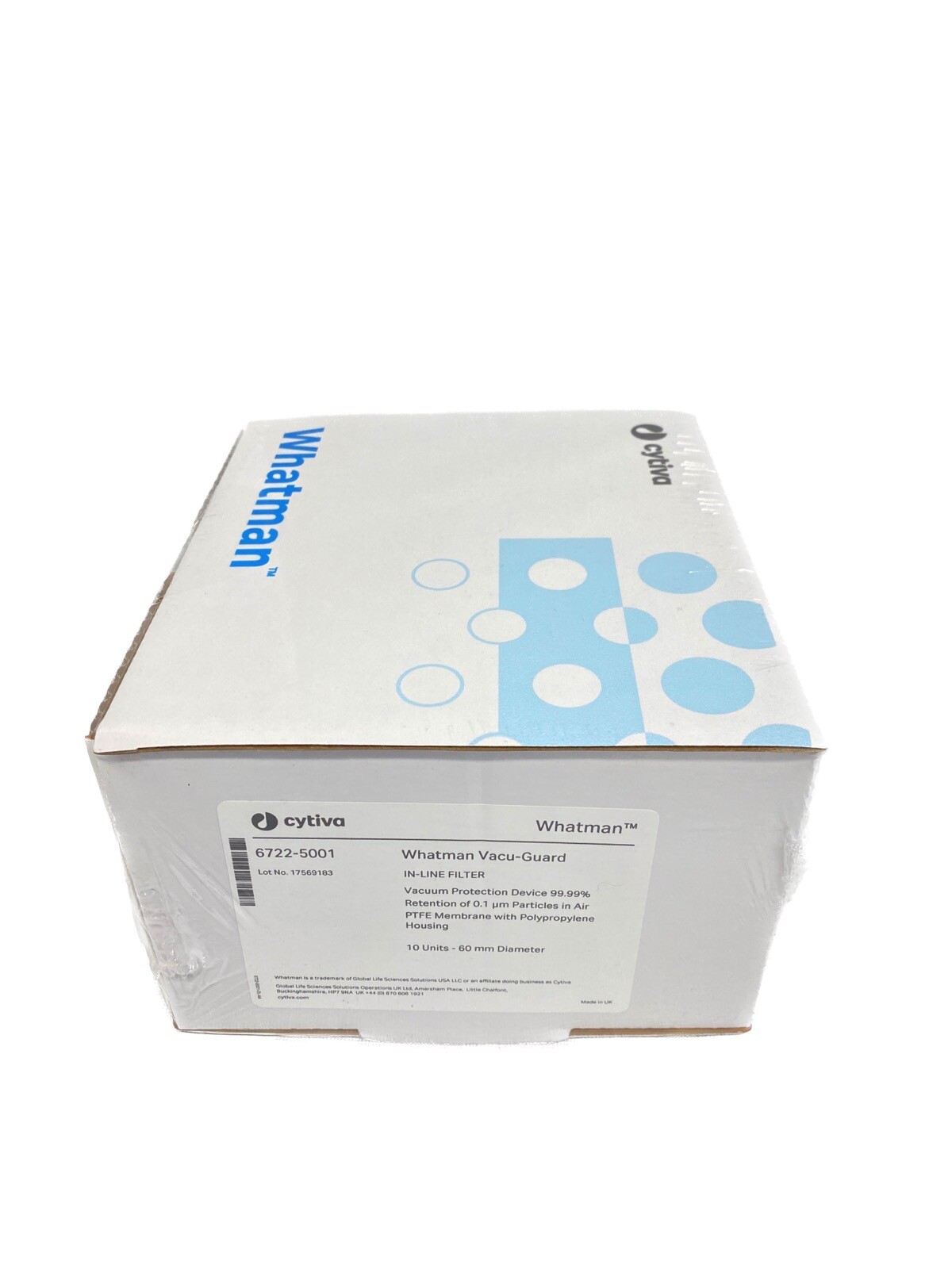 (10/Pk) CYTIVA WHATMAN Vacu-Guard In-Line Filters 60mm PTFE Membrane 6722-5001