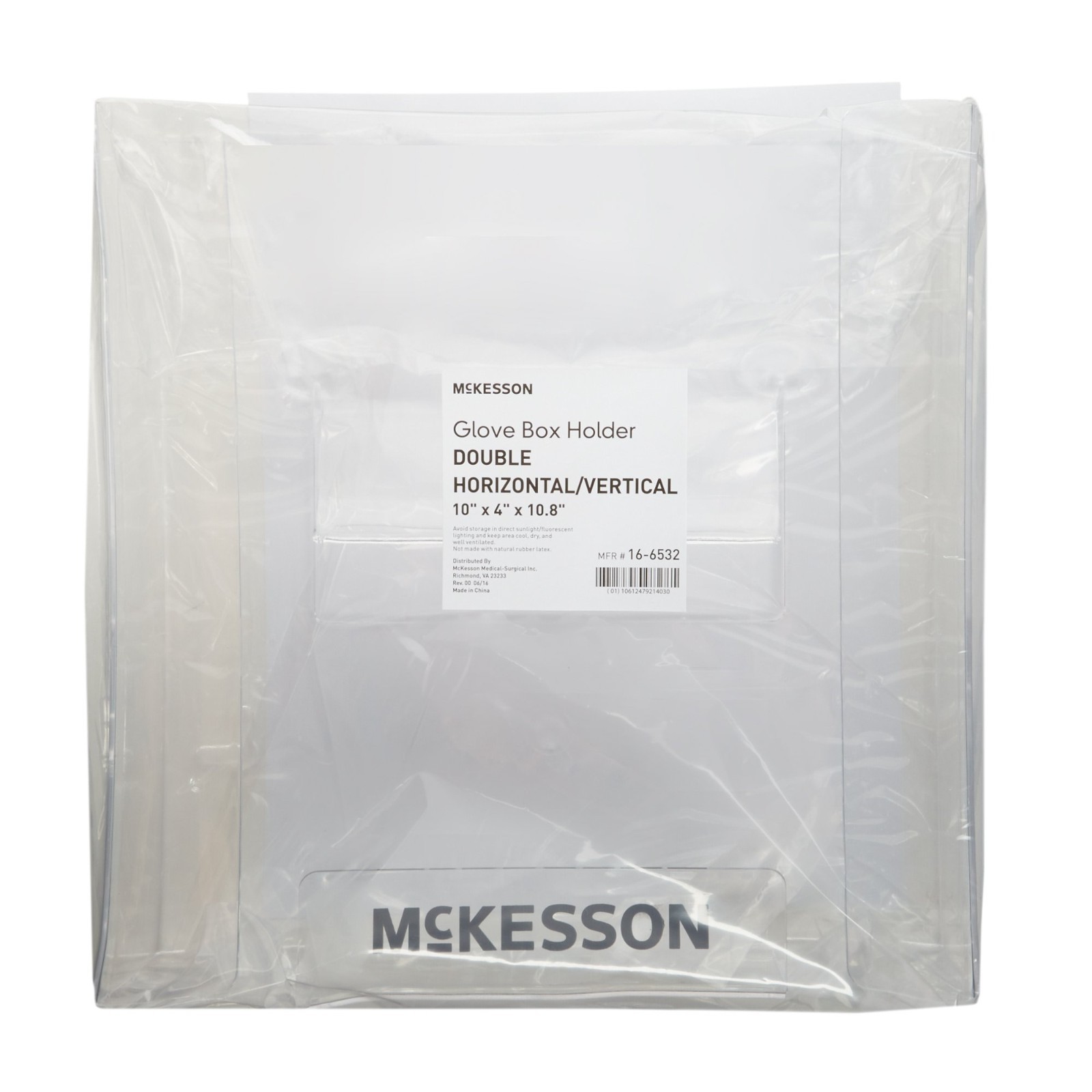McKesson (16-6532) Glove Box Holder Clear Plastic 2-Box Capacity , Each