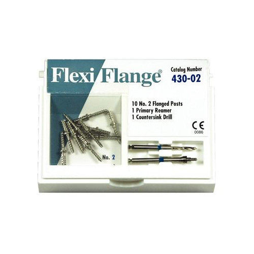 Essential Dental Systems 430-02 Flexi-Flange Stainless Steel #2 Blue 10/Pk