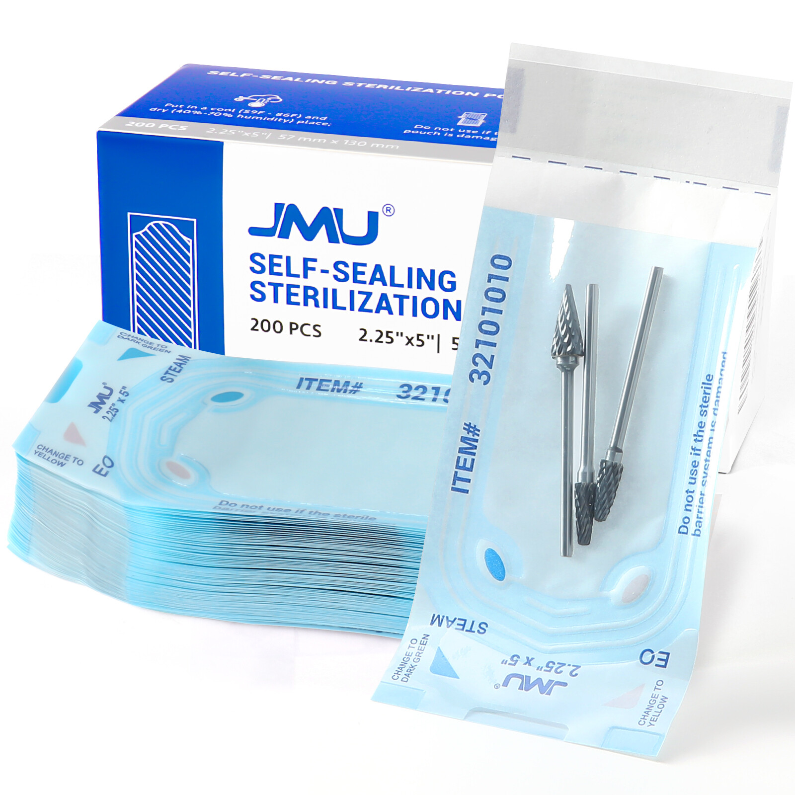 JMU Dental 3.5 “x10 ” Sterilization Pouches Medical Self Seal Pouch Bag 1000pcs