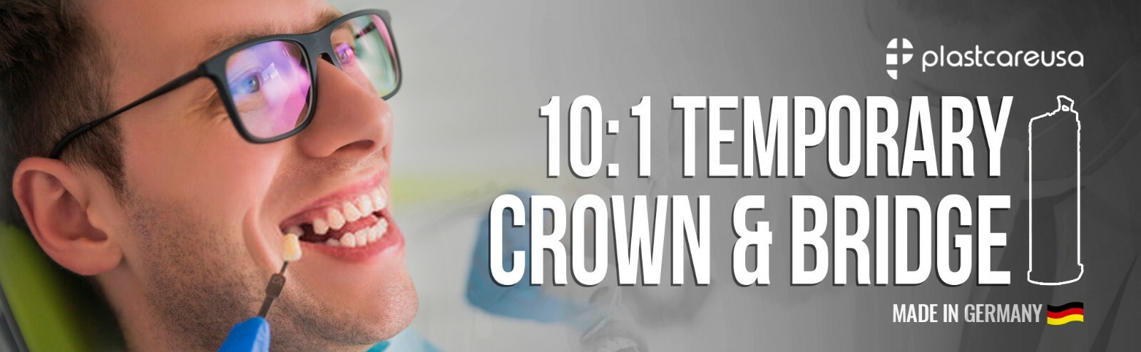 Bleach Temporary Crown & Bridge Material 10:1 Dental Impression 76g, Made in GER