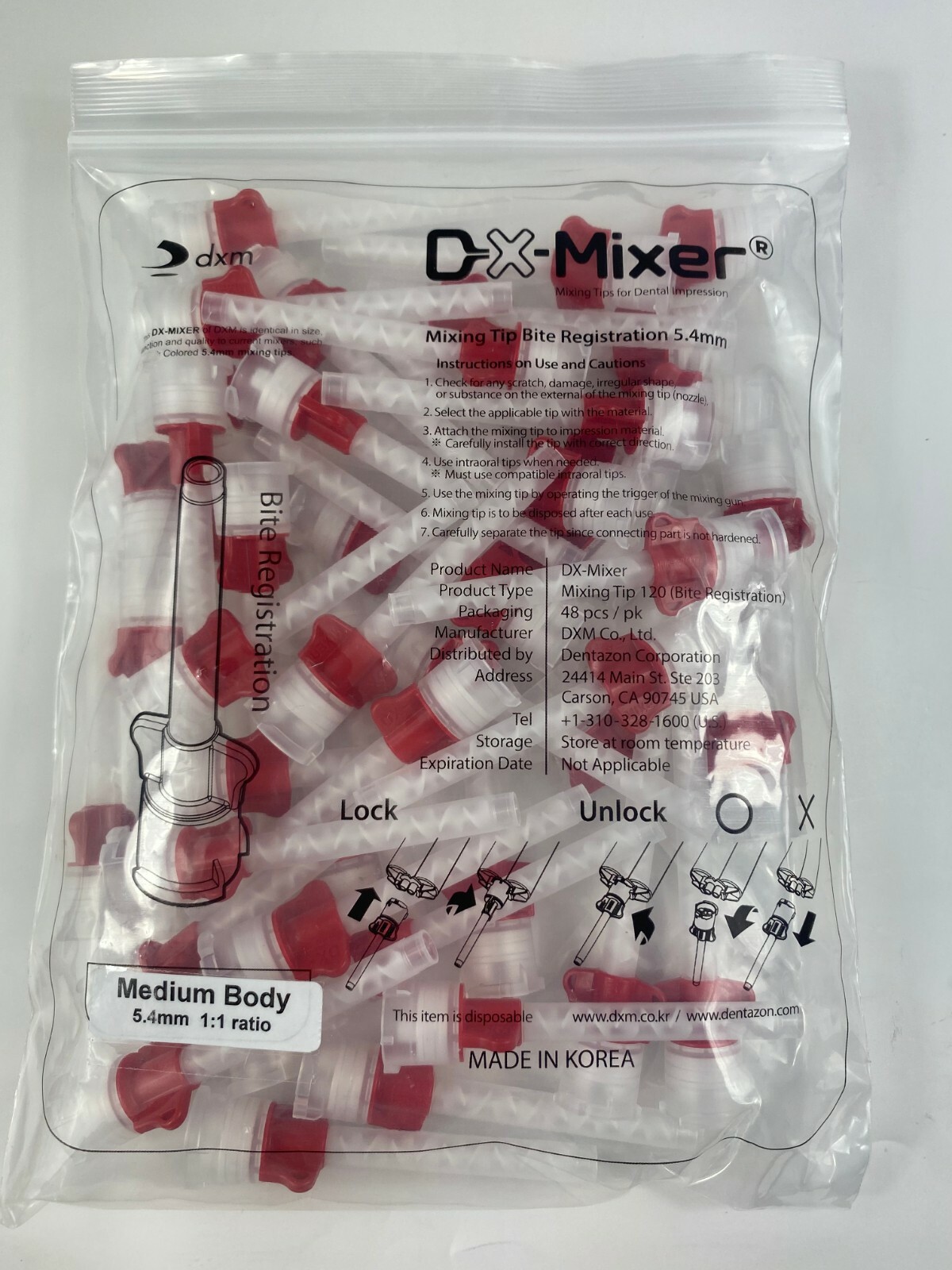 50 Dental Disposable Impression Bite Tray Sideless+free 48 Medium body MixingTip