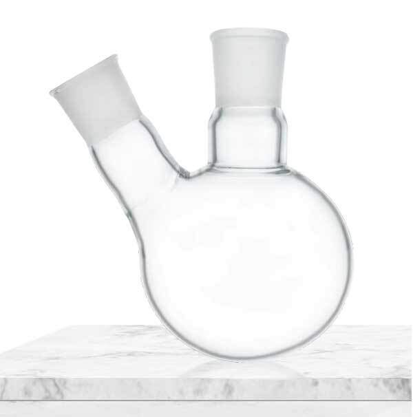 Lab Transparent Quartz Flask 50ml-1000ml, Round Bottom, 3 Standard Joints