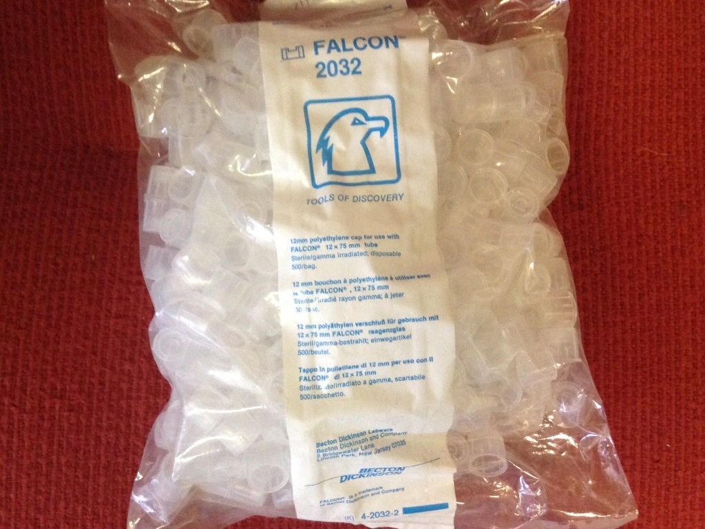 BECTON DICKINSON – Part #2032, 12X75mm – Polyethylene Caps – QTY 500 – NEW
