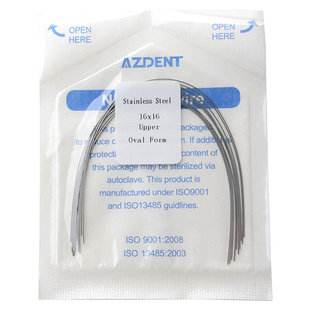 10pcs AZDENT Dental Orthodontic Stainless Steel Rectangular Arch Wire Oval Form