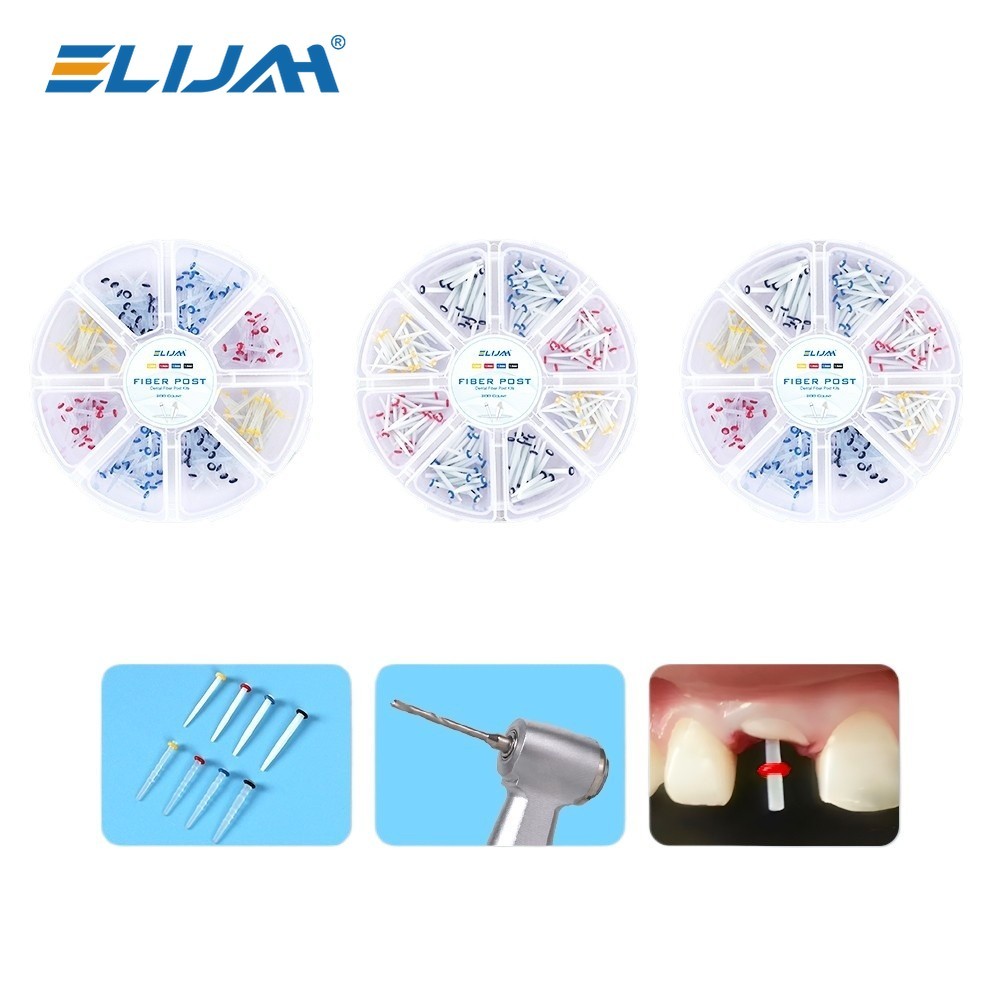 10Boxes Dental Fiber Post Kit Screw/Straight Post Quartz Glass Thread Pile IN US