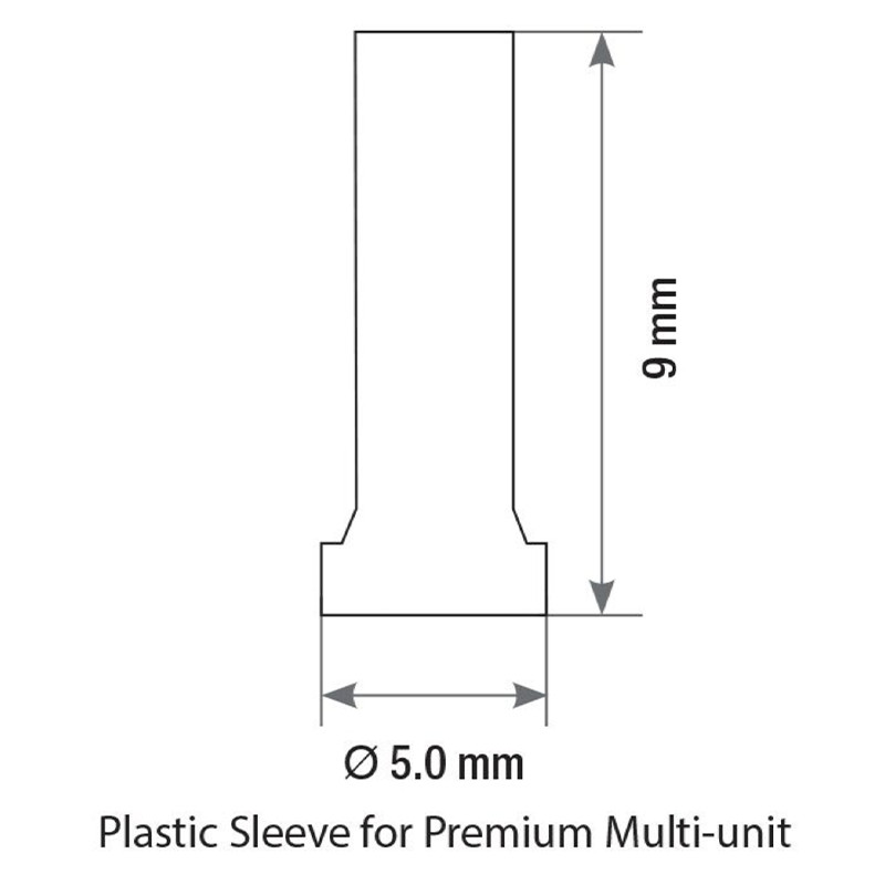 1x Set Dental Angulated 17° Multi-Unit 1.6 NP Conical 2.25mm + Plastic Sleeve