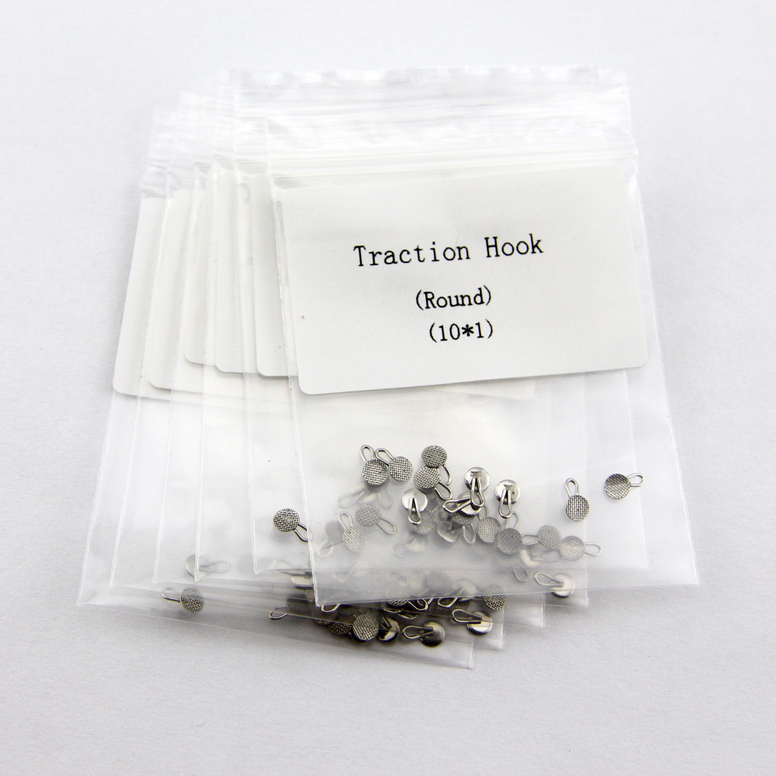 10 Packs Dental Orthodontic Traction Hook Round Type 3mm Diameter Caplin Tube