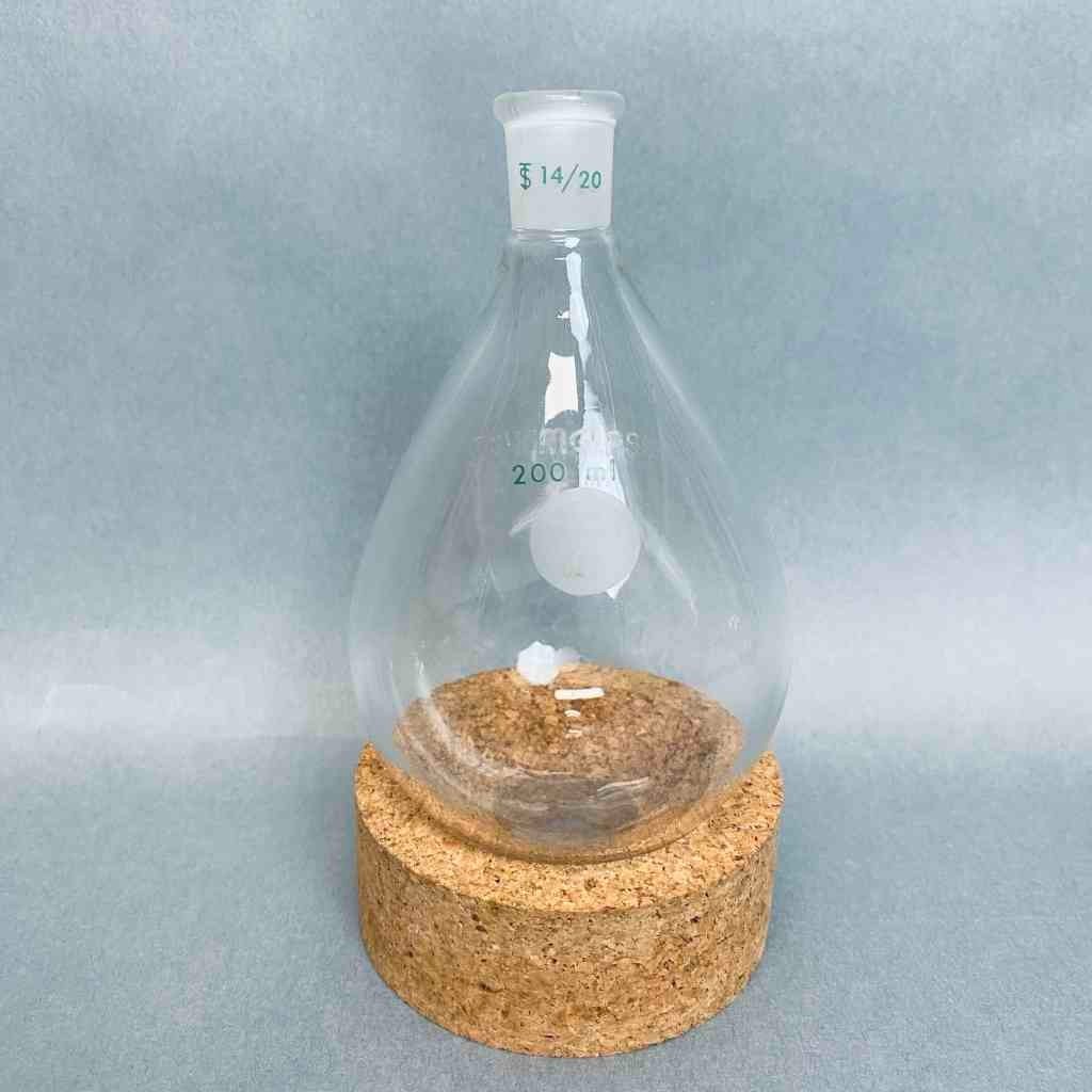 Chemglass Evaporating Flask 200 ml 14/20 Joint Lot of 4 Flasks