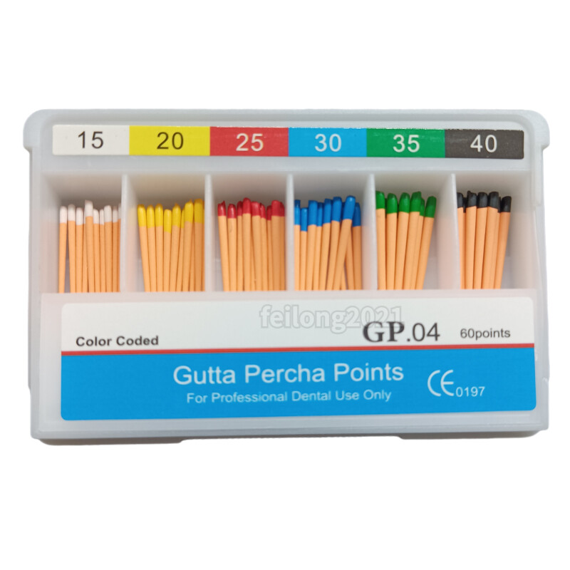 Endo Gutta Percha Points Taper .04 #15-40# 60Points/Box