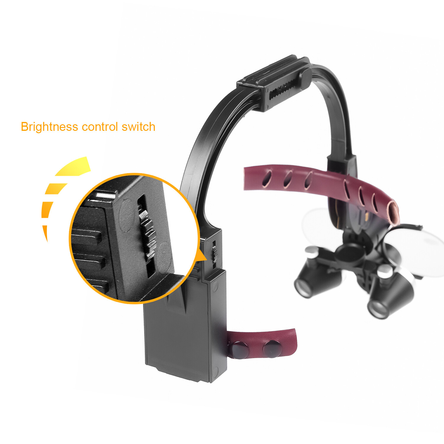 Dental Optical 5W Wireless LED Headlight Two LED Lights+3.5X-420 Loupes+AL-BOX