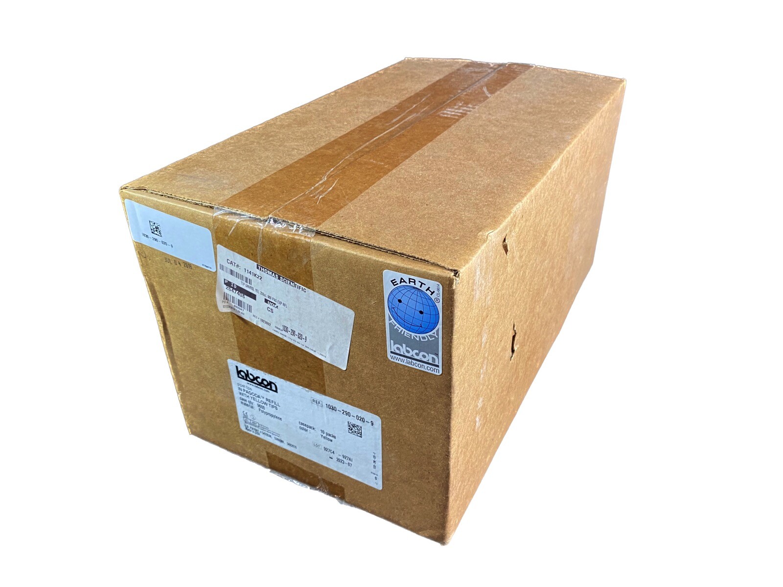 LABCON 200µL Point Yellow Beveled Pipet Tips In Pagoda 1030-290-020-9 (9600/cs)