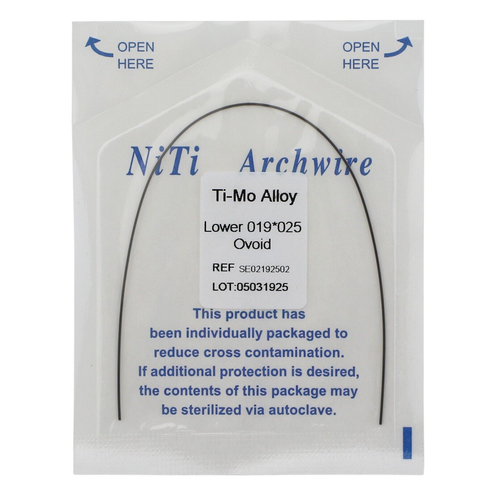 Dental Arch Wire TMA Beta Titanium Ti-Mo Alloy Oviod Rectangular Upper/Lower