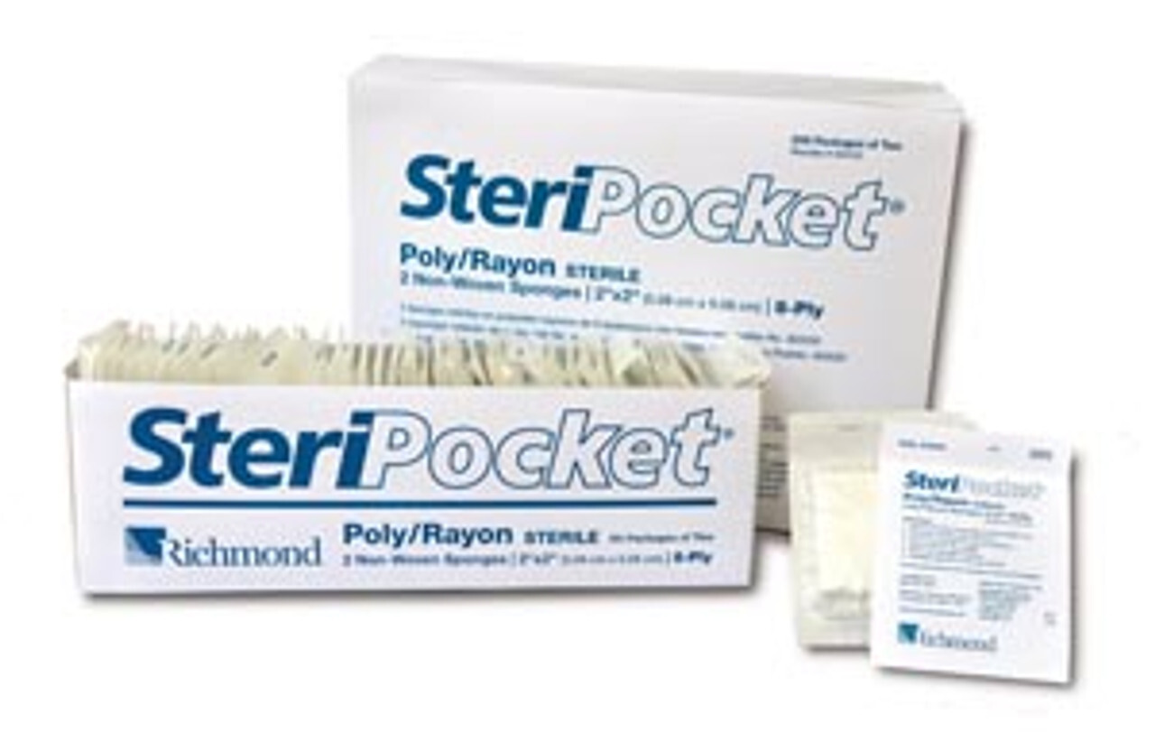 Richmond Dental 300408 SteriPocket Cotton-Filled Sponges Sterile 2″ X 2″ 600/Pk