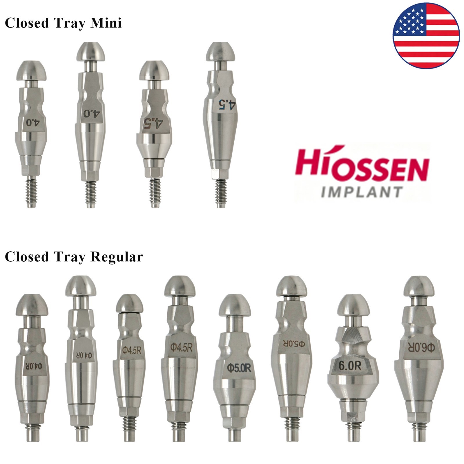 Transfer Impression Coping Open/Closed Tray Analog Scan Body Fit Hiossen Osstem