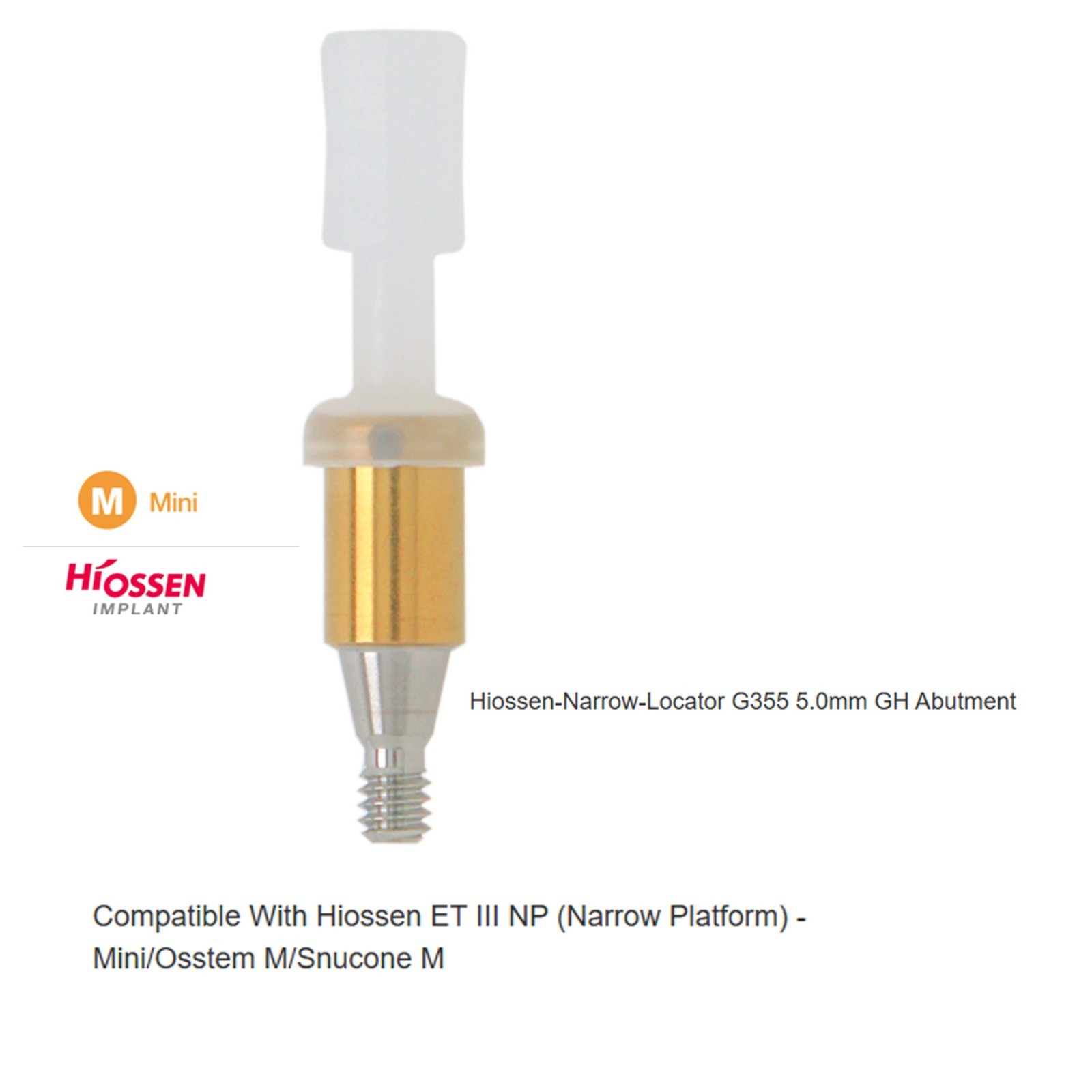 Hiossen/Osstem/Snucone Mini connection locator attachment Abutment for 1-6.0mm