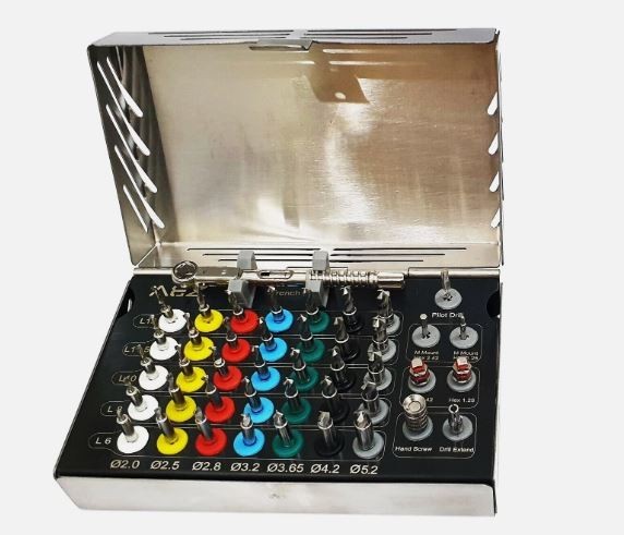 Dental Implant 35 Integral Stopper Drills with Drivers and Keys Complete Kit