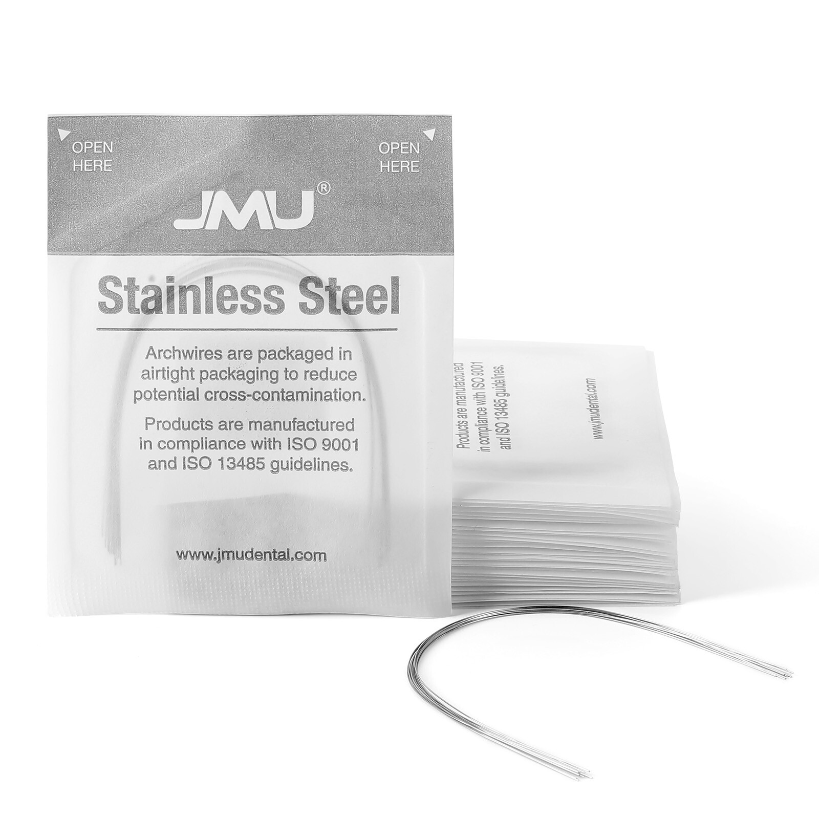 100Pcs Natural Orthodontic Archwire Stainless Steel Round Rectangular Multi-Size