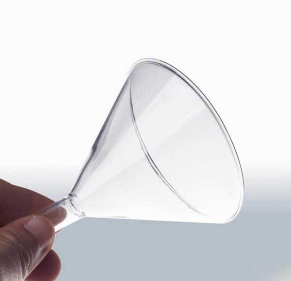 40mm – 150mm Transparent Glass Funnel w/ Short Stem Laboratory Glassware
