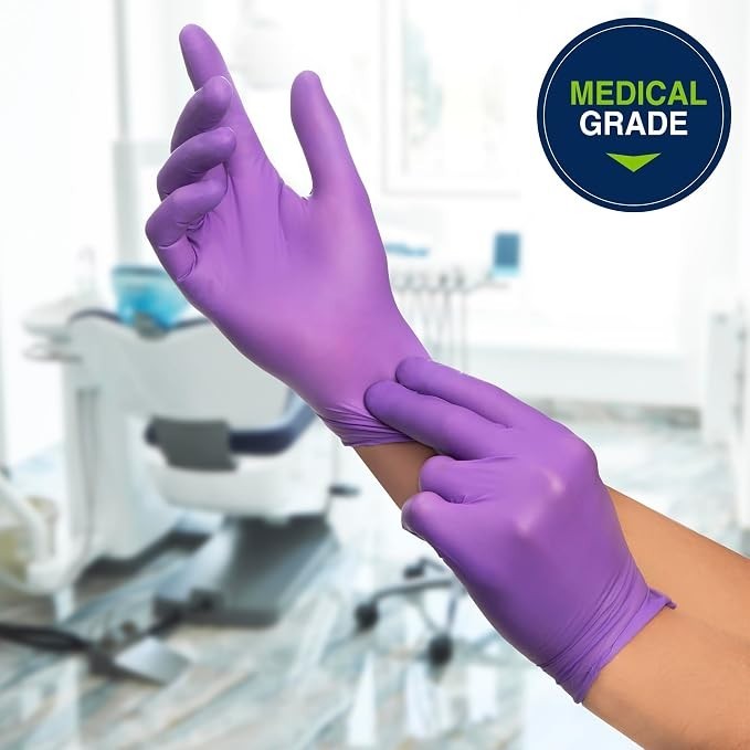 10 Boxes – HALYARD PURPLE Nitrile Powder Free Exam Gloves – Sizes: S, M, L, XL