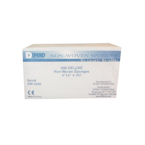Mydent NW0400 Defend Gauze Non-Woven 4″ x 4″ 4-Ply Rayon/Polyester 2000/Pk