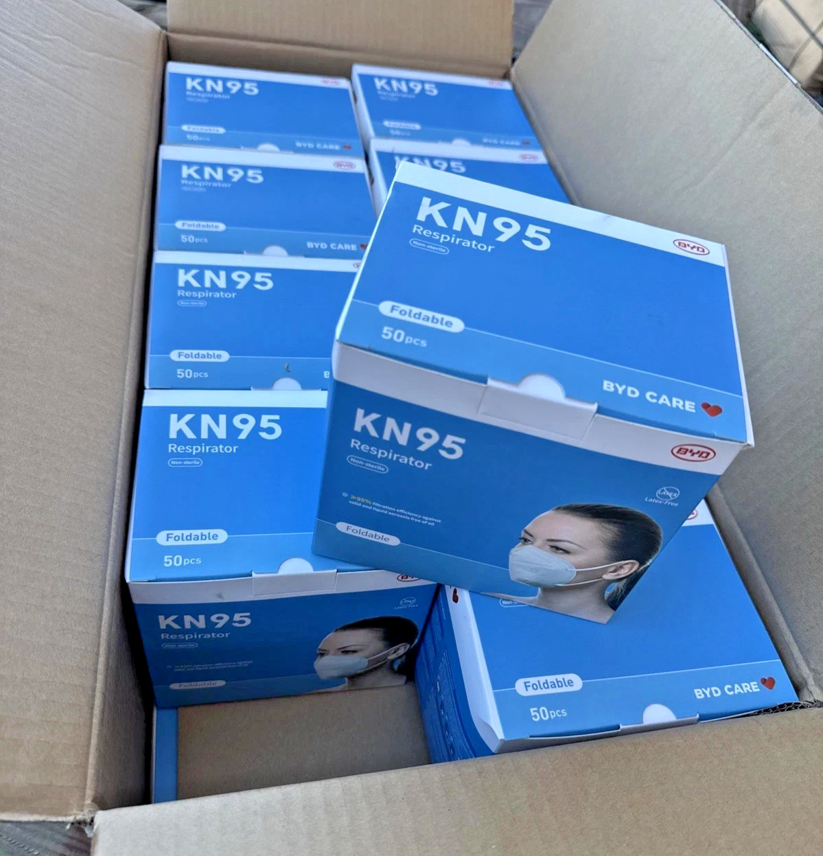 1000 Pack of KN95 Masks | BYD CARE Respirator KN95 Masks – EXP 6/23