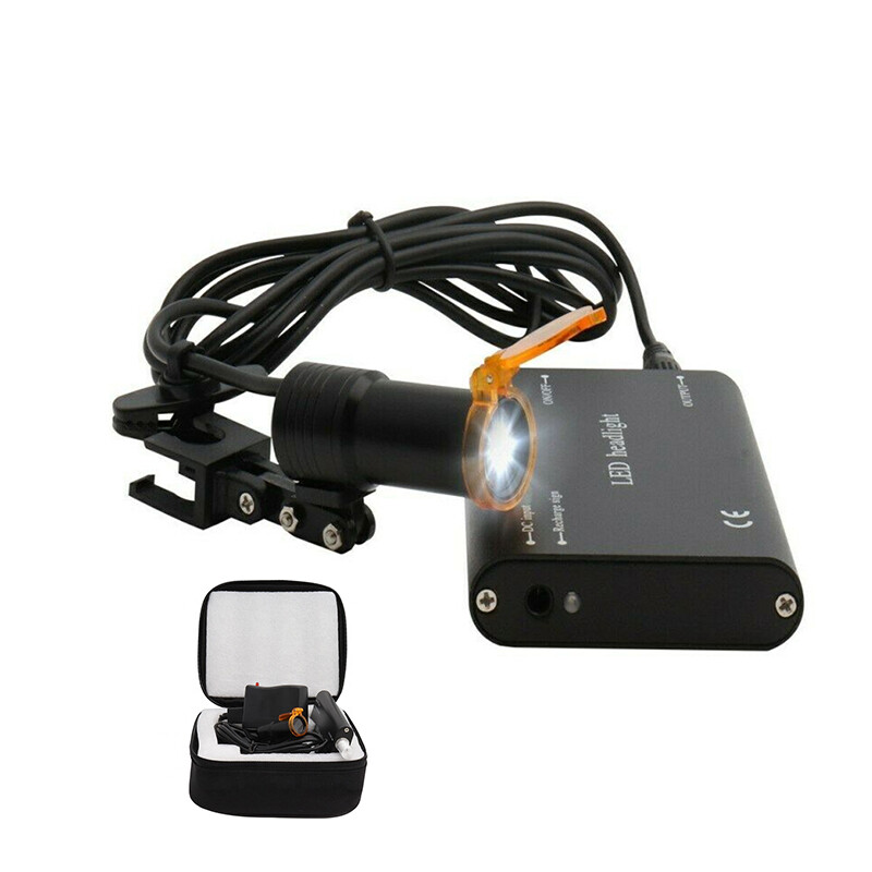 Dental 5W LED Head Light with Filter Insert Type for Binocular Loupes Black US