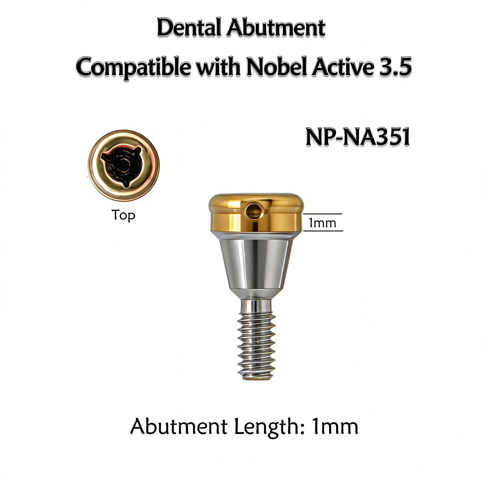 US For Nobel Active Locator Attachment Abutment NP/RP Conical Connection 1-5mm