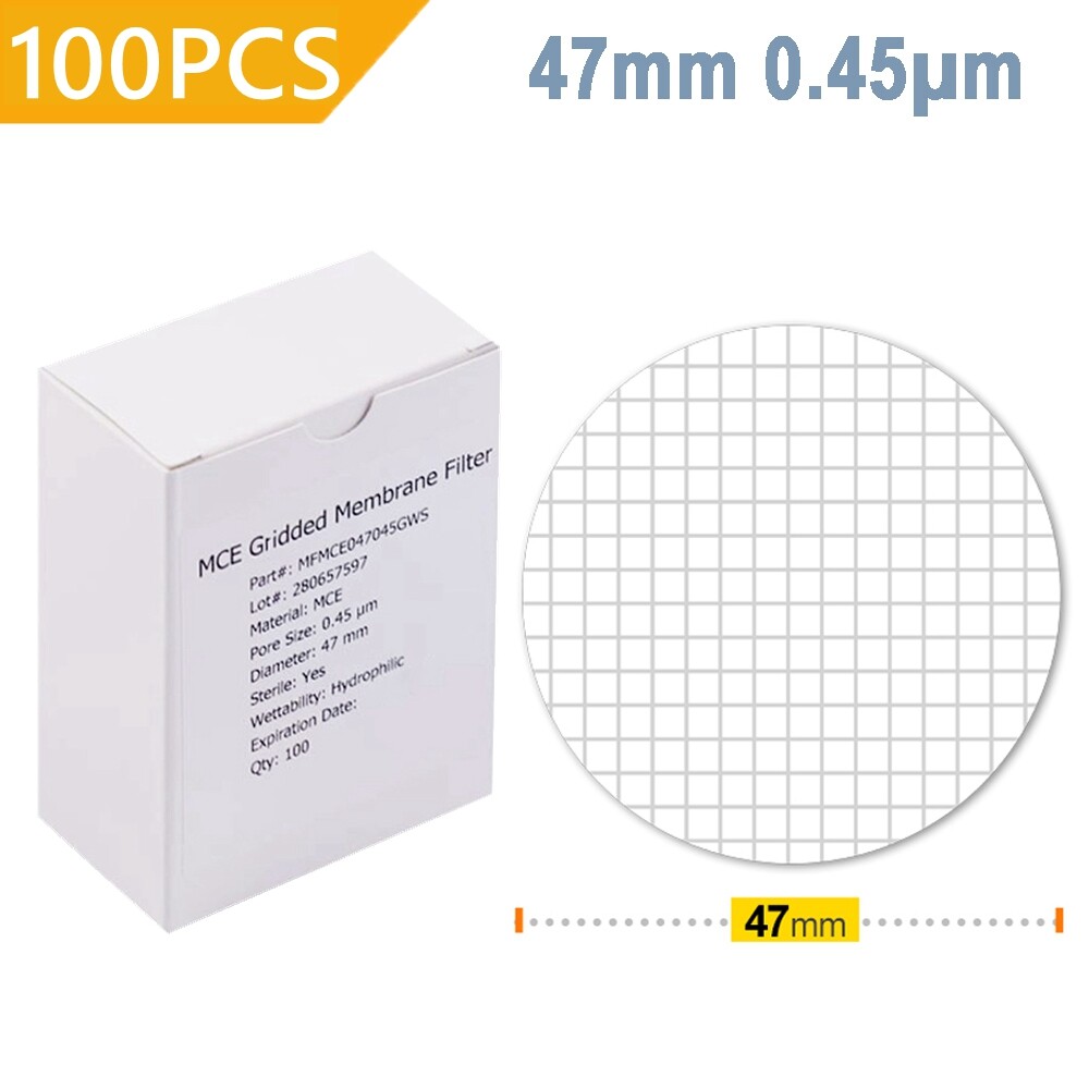 Simpure MCE Gridded Membrane Filter 47mm 0.45μm Sterile Mix Cellulose Ester