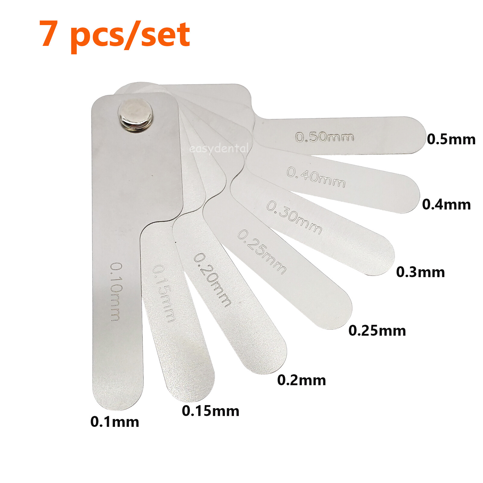 Dental Orthodontic Interproximal Enamel Reduction IPR Gauge Ruler 0.10-0.50mm