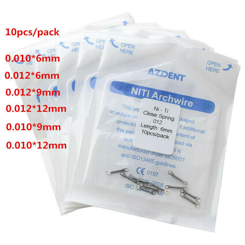 Ortodoncia dental Niti Alloy Muelle en espiral cerrado 010/012 6/9/12mm AZDENT