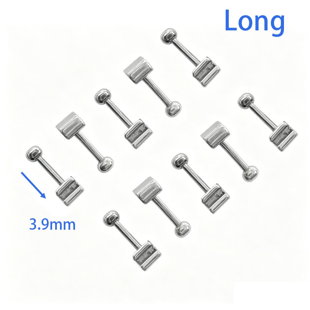 Dental Orthodontic Crimpable Hook Long/Medium/Short Stainless Steel 10pcs/pack