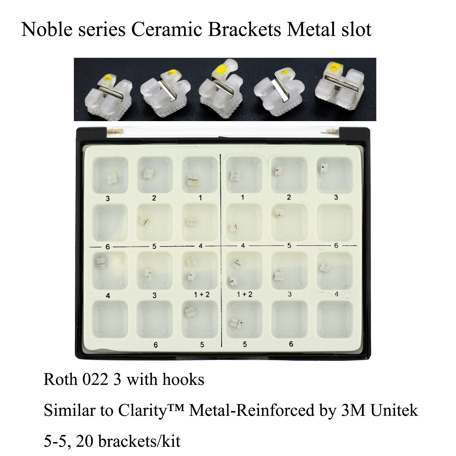 Orthodontic Self-ligating Bracket Ceramic Braces Damon Clear 3M Clarity Roth MBT