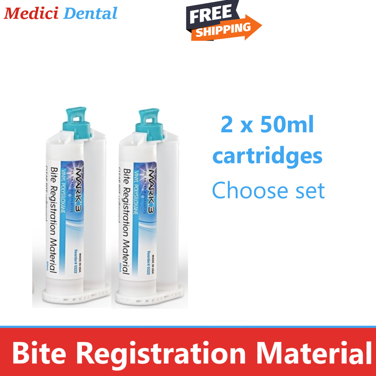 Dental Bite Registration VPS 50ml, Clear Bite Fast Set – MARK3 Made in USA