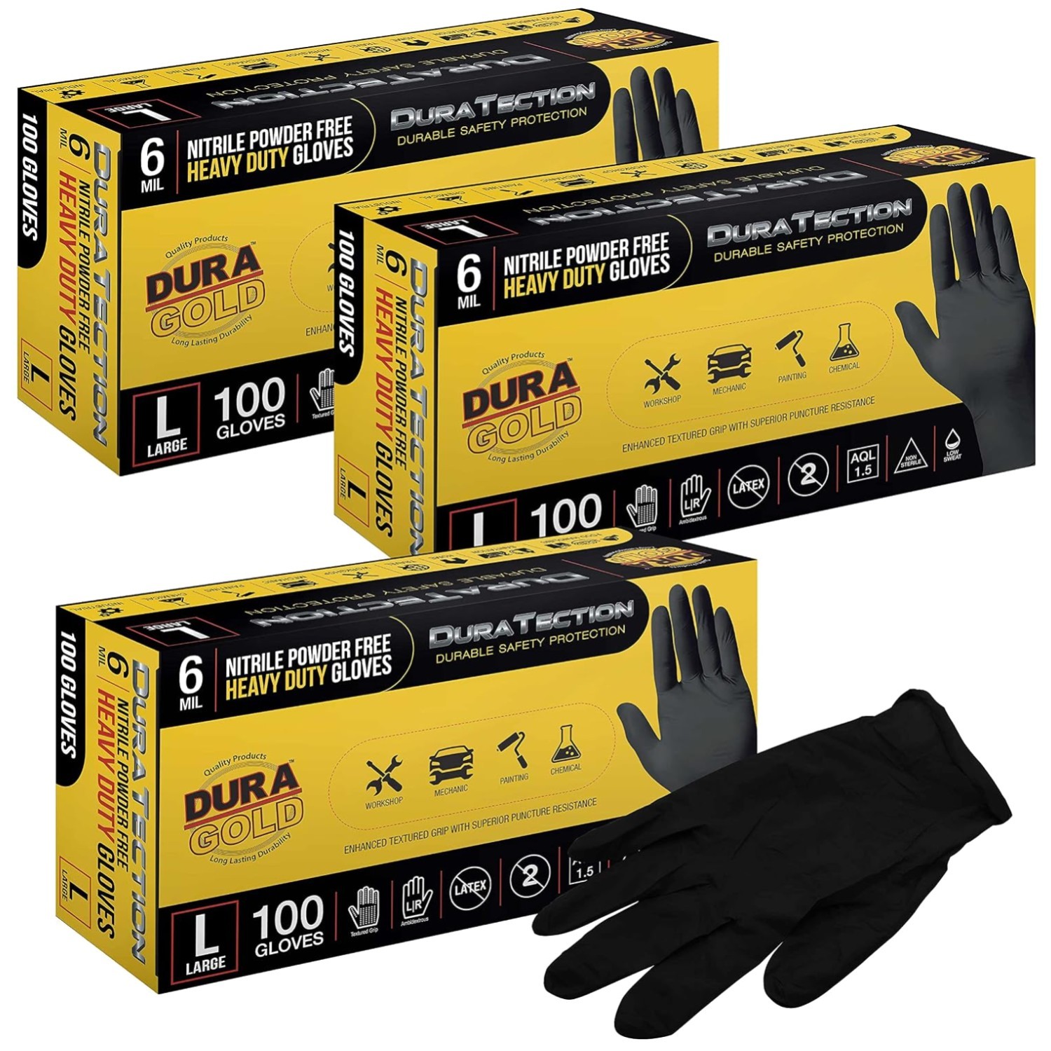 Industrial Grade Nitrile Gloves – 300 Count, Latex Free