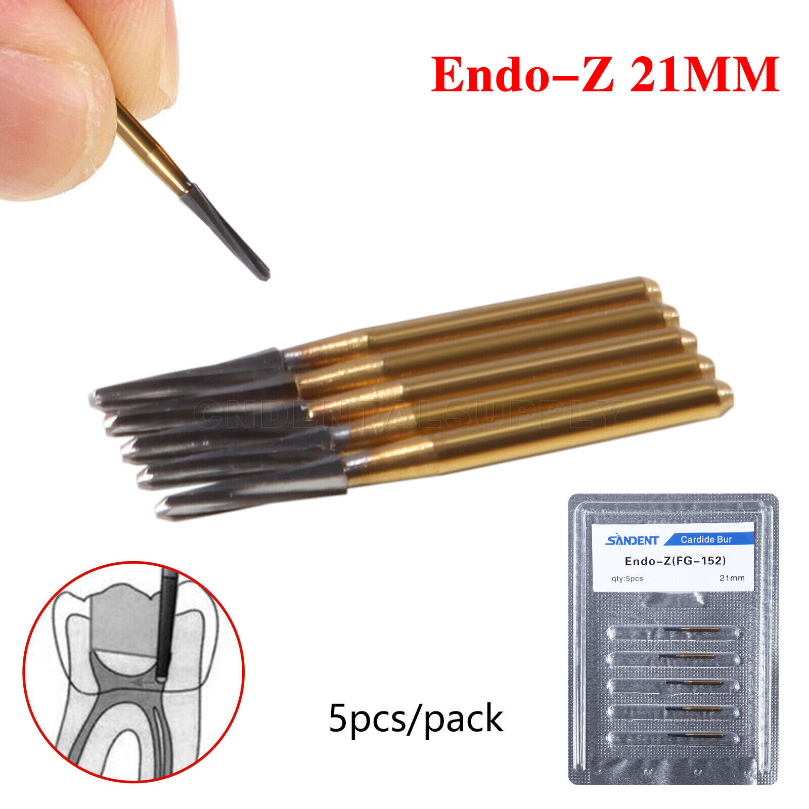1-10Pack Dental Endo-Z Bur Carbide Tungsten Surgical Cutter Drill Bur
