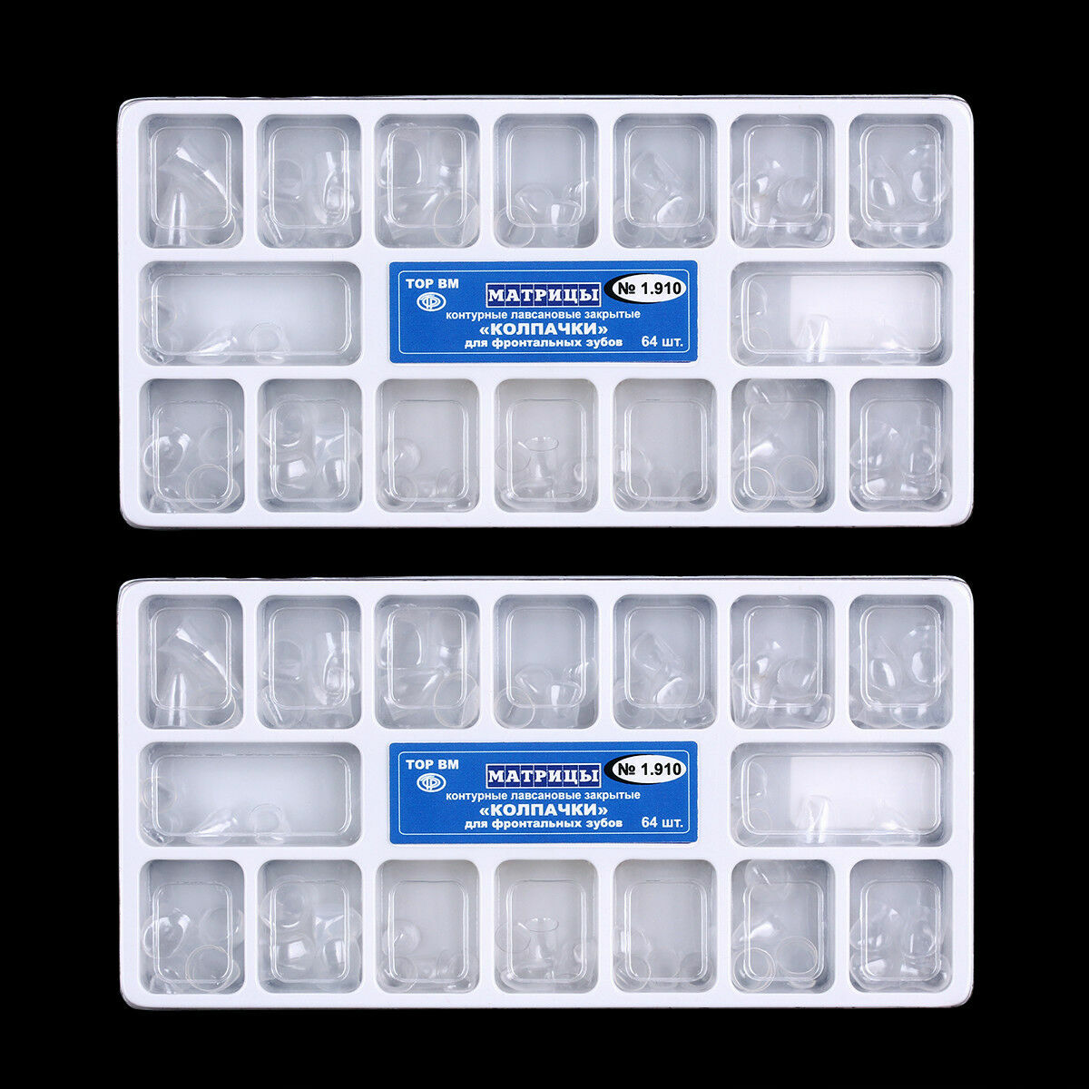 2 Box * 64 Pcs Dental Transparent Crown Anterior Matrices Matrix Adult TOR 1.910