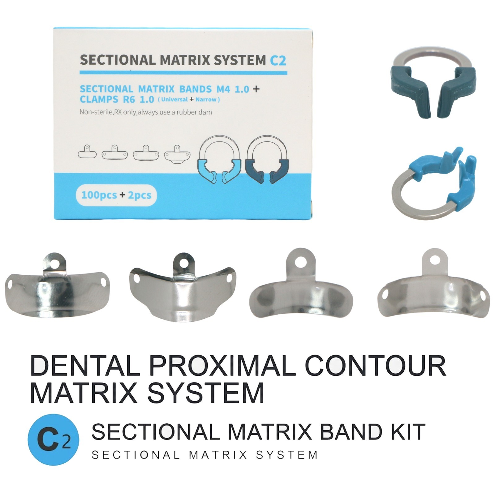 Dental Sectional Matrix System Kit Autoclavable Matrix Band Ring Fit Palodent V3